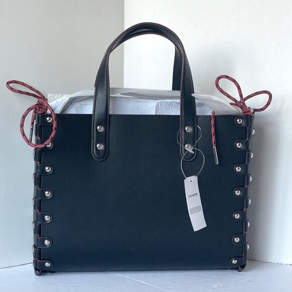 Coach Medium Re Laceable Tote Coachtopia Black Leather CO667 Crossbody - Picture 8 of 15
